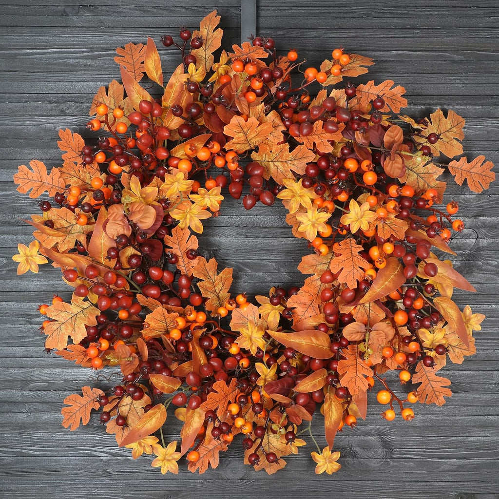fall wreaths for front door 24 inch autumn, main product view