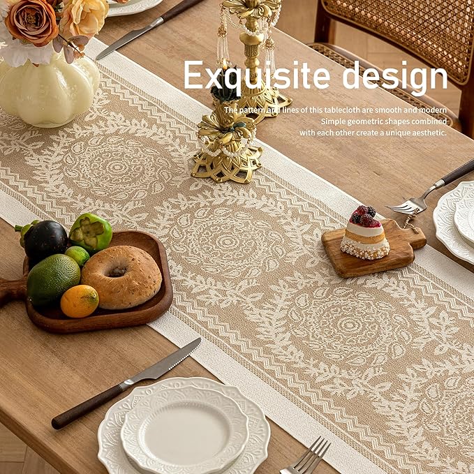 Table Runners 107 Inches,Waterproof Boho Table Runner with Tassel Fringe,Table Runner for Party Coffee Table