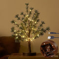 hairui christmas tabletop pine tree lights 60 led, main product view