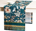 Maison d' Hermine Table Runner 100% Cotton Single Layer Table Runners 72 inches Long for Thanksgiving Christmas Decorations Home Kitchen Dining Party Wedding (Luxury Loft - Dark Teal, 14.5" x 72")
