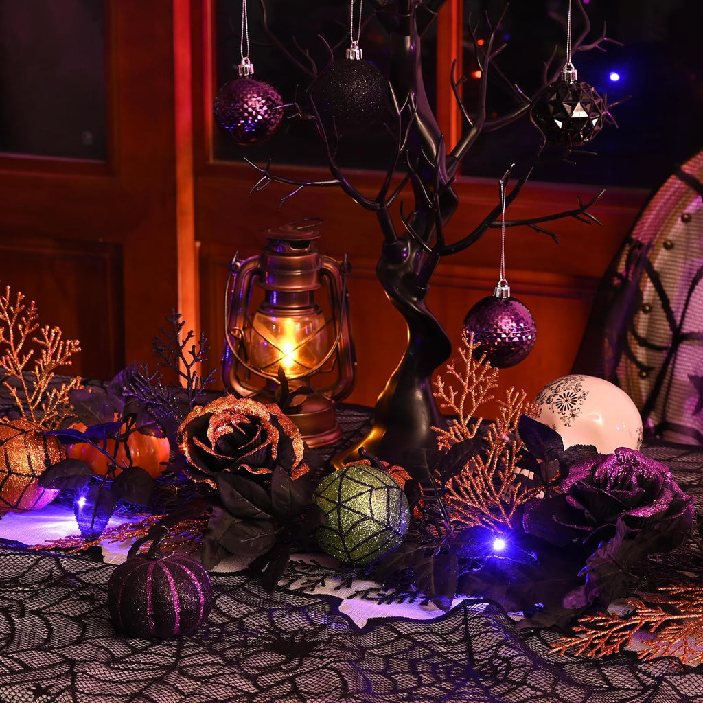valery madelyn 6ft pre-lit halloween garland for mantle on a desk or shelf