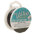 The Beadsmith Wire Elements Craft Wire – Tarnish Resistant, Soft Temper, Round, Black Color – 0.41mm, 26 Gauge, 30 Yard Spool – Jewelry Making, Wire Wrapping, Floral, & Other DIY Crafts