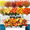 thiccywoov 40 bundles fall artificial flowers for outdoor, main product view