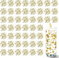 50 PCS Artificial Floating Beads for Centerpieces Vases, Gold 8+3mm String Beads for Wedding Party Faux Pearl String for Decorating, String Pearls for Crafts Vase Filler
