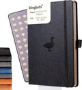 Dingbats A5 Wildlife Notebook Journal Hardcover, Cream 100gsm Ink-Proof Paper, 6.1 x 8.5 inches, 192 pages (Black Duck, Dotted).