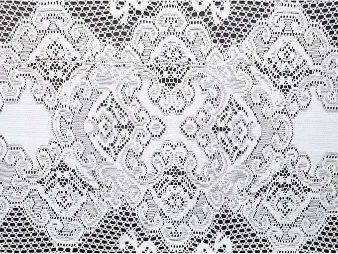 Juvale Rectangular Lace Tablecloth - White Lace, 54 x 72 in Vintage Floral Scalloped Polyester - Wedding & Tea Party Table Cloth & Baby Shower Tablecloth (Pack of 2)