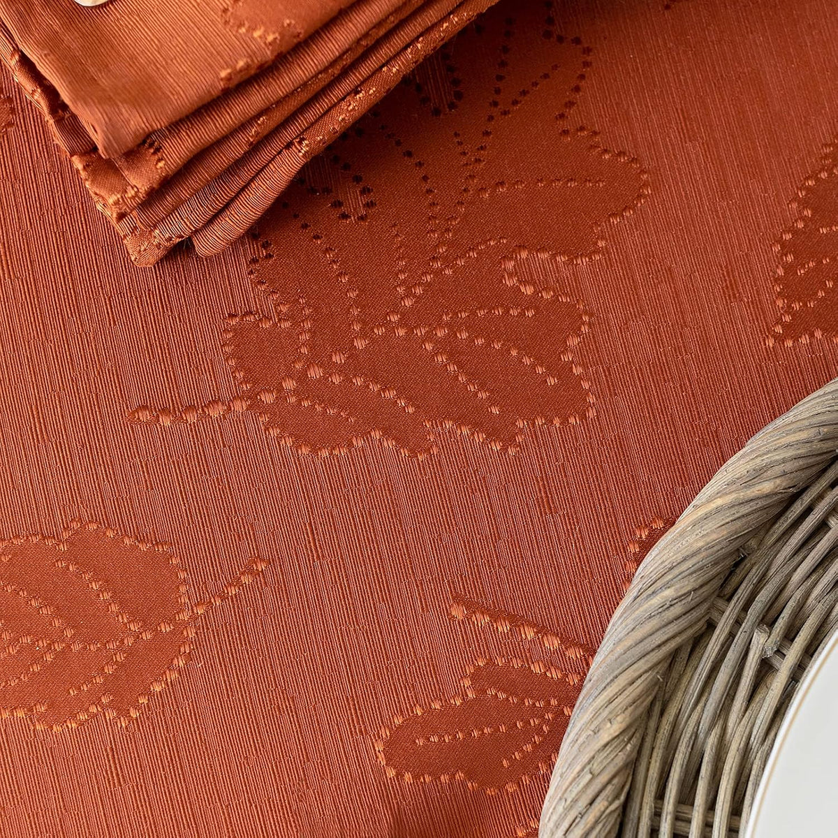 Benson Mills Harvest Legacy Tablecloth (Rust 60" x 84" Rectangular)