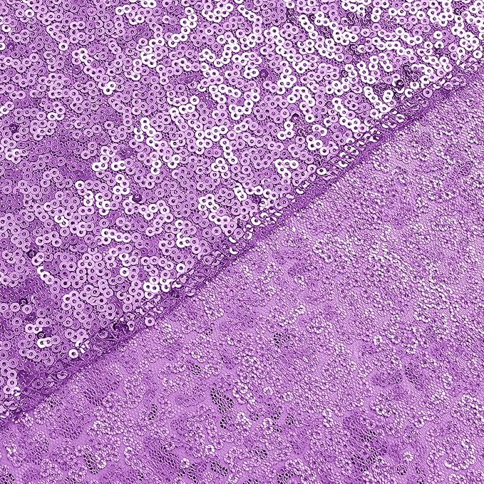 Sugargirl Lavender Purple Sequin Backdrop Curtain 2 Panels 2FTx8FT Glitter Lavender Background Drapes Sparkle Photography Backdrop for Party Wedding Birthday Wall Decoration