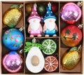 Valery Madelyn 30ct Summer Tree Ornaments Christmas in July Decorations | Coastal Beach Ocean Theme Set with Flamingo Gnome Avocado Lemon & Palm Tree Shatterproof Balls for Hawaiian Tropical Party