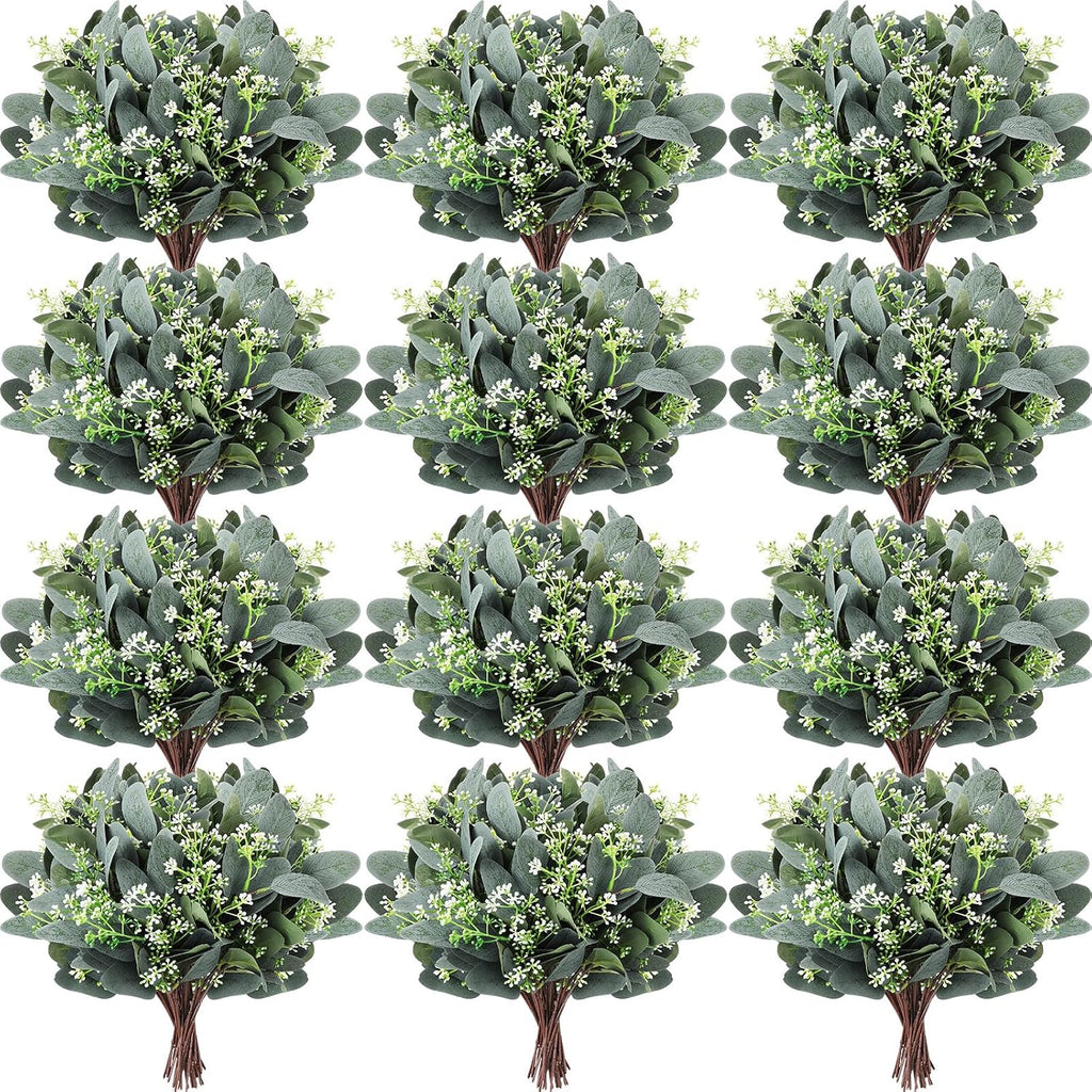 janinka 90 pcs artificial seeded eucalyptus stems mixed, main product view