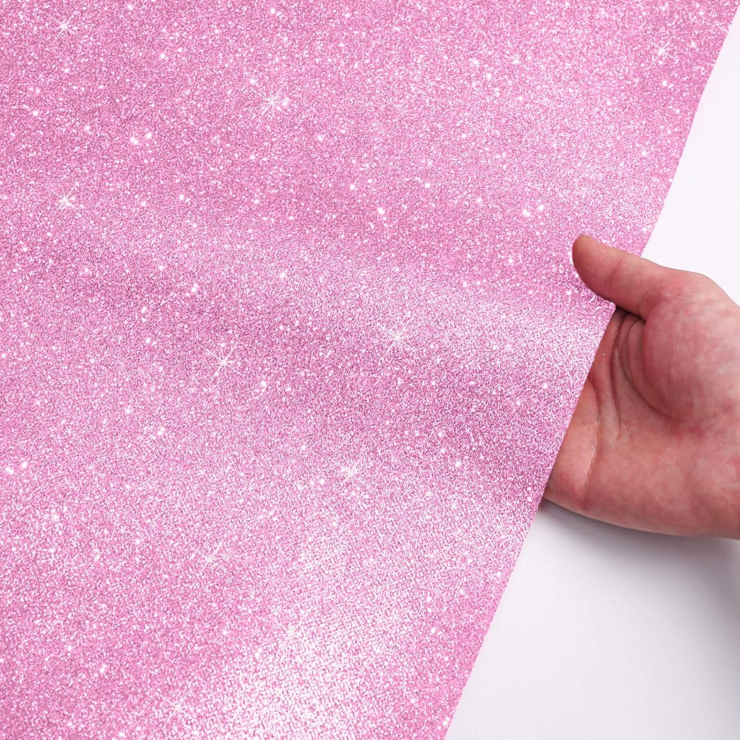 Glitter Carpet Runner for Party 2.6 X 30 ft Glitter Non-Woven Fabric, Carpet Rug for Event, Aisle Runway Runner for Wedding Ceremony, Movie Theme Party Decorations (Glitter Pink, 2.6FTx30FT)