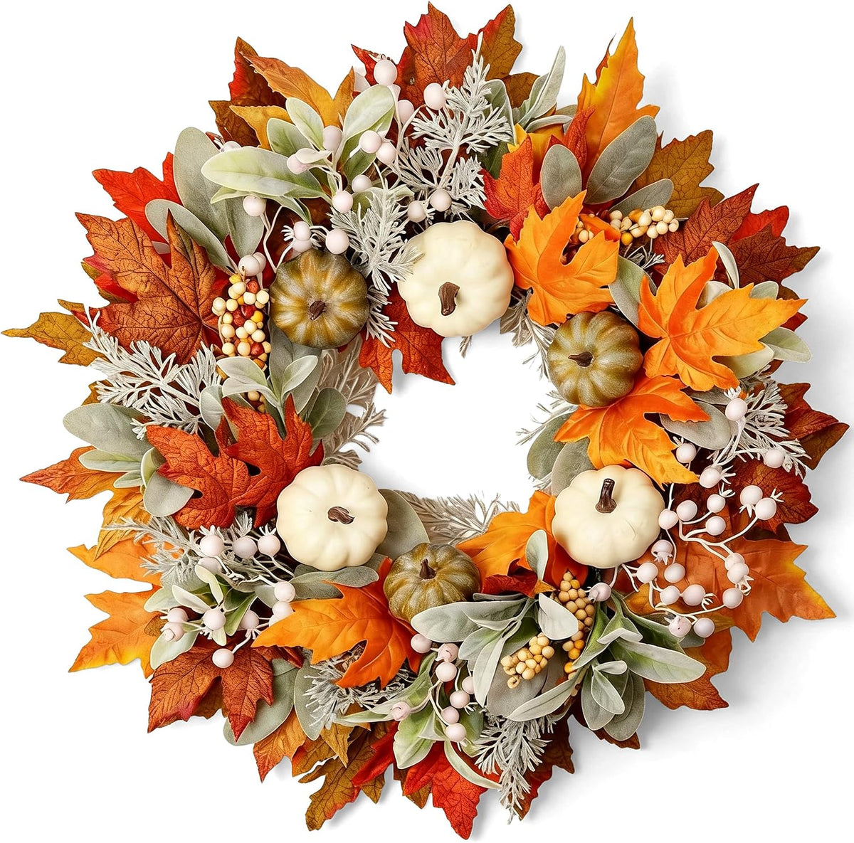 artificial fall wreath 22 inch fall wreaths for, main product view
