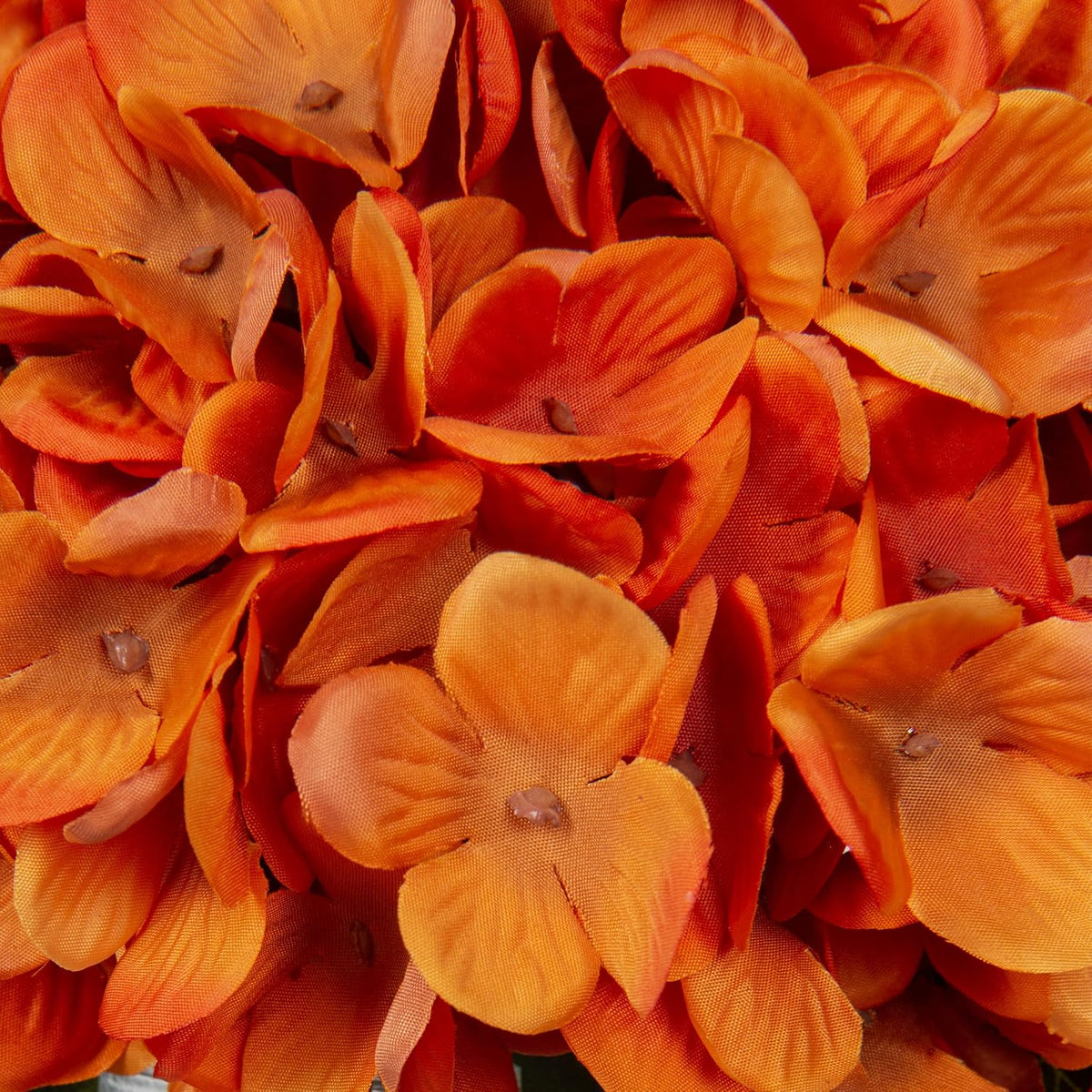 hollyone orange fall hydrangeas with vase indoor faux shown in use