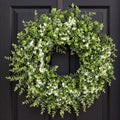 26 inch faux boxwood wreath for front door, main product view