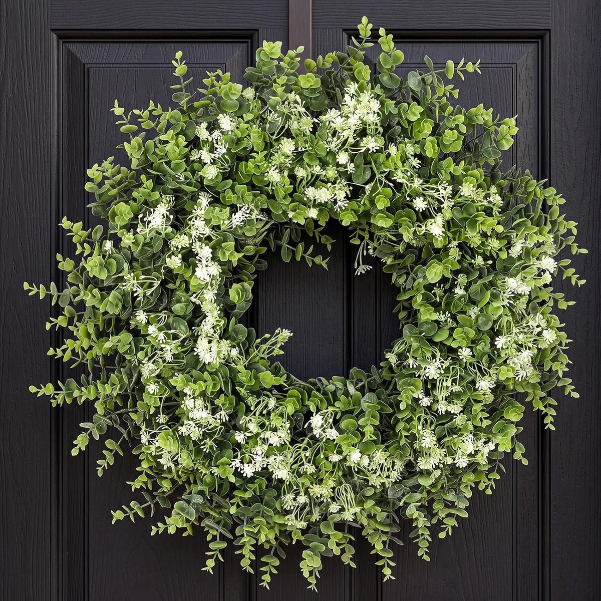 26 inch faux boxwood wreath for front door, main product view