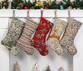 LUBOT Kilim Christmas Stockings Set of 5 Large Family Xmas Stocking 20" Handmade Boho Rustic Country Vintage Woven Stocking Fireplace Hanging Decor 5 Pack