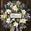 waipfaru wreaths for front door, 22 inch magnolia, main product view