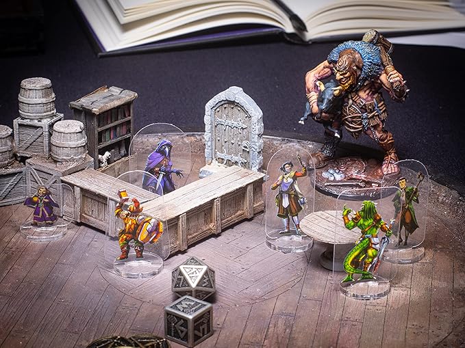 Arcknight Flat Plastic Miniatures: The Grove; 62 Unique Forest-Themed Minis for DND 5e and Pathfinder; Affordable, Skinny Figurines for Dungeons and Dragons and Other Tabletop RPG Games