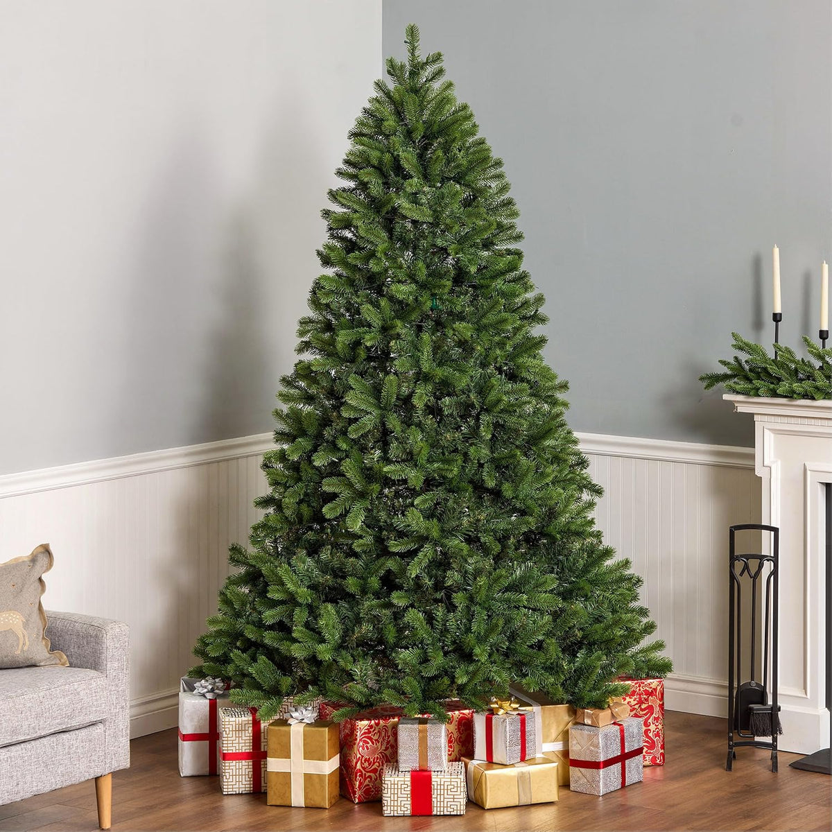national tree company 7.5ft unlit downswept douglas fir shown in use