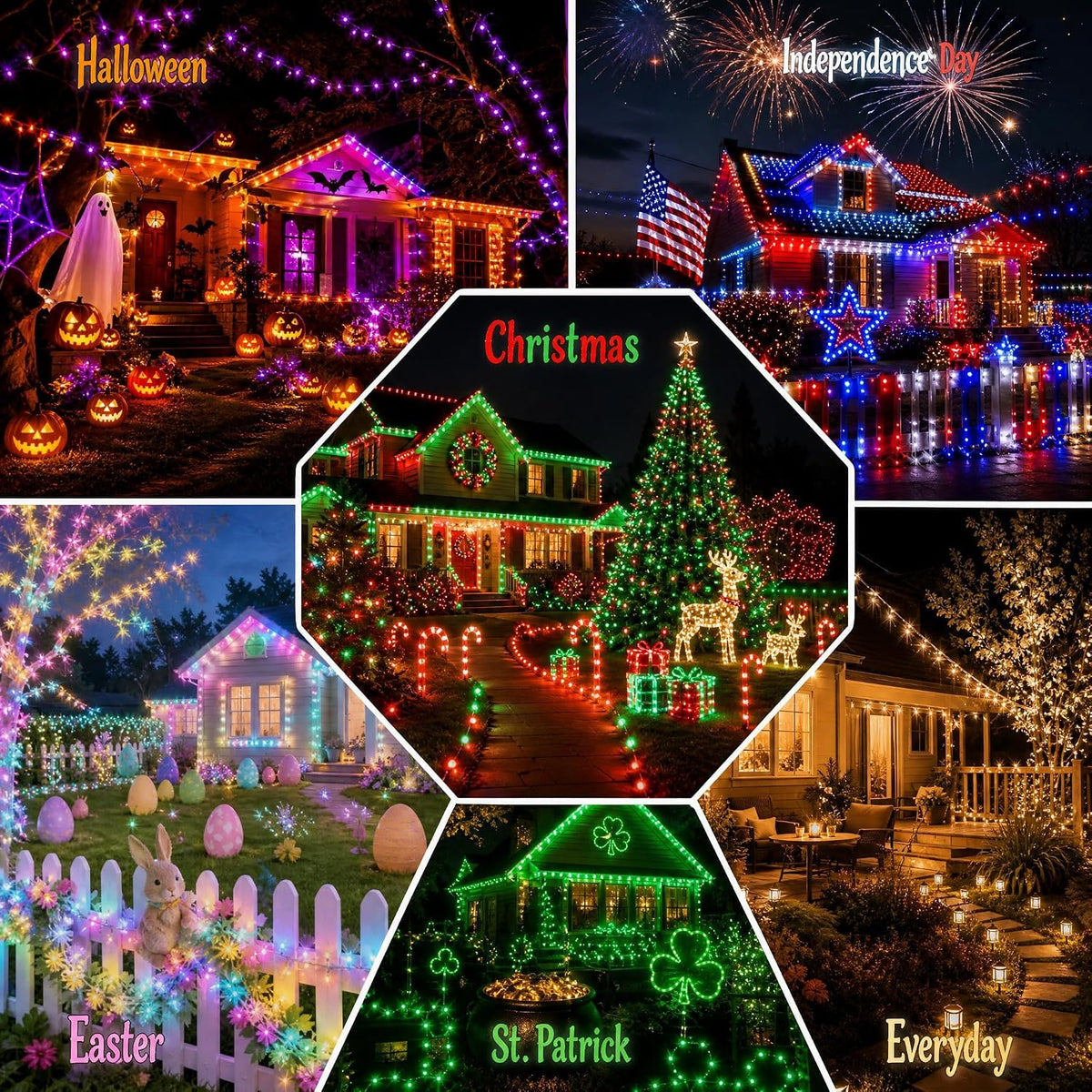 Dazzle Bright Smart Christmas String Lights, 131 FT 400 LED String Lights