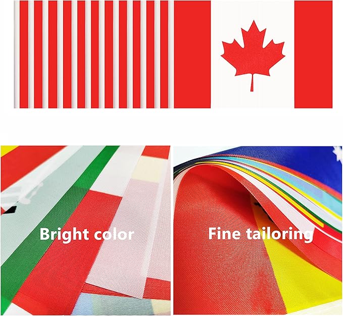 12 Pack Canada Desk Flags Set, Canadian Small Mini Table Office Flags With 12" Solid Black Pole, Black Base and Spear Top, Miniature Desktop Flag, Home Decoration, Office Decoration, Festival