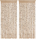 bechaeo boho macrame bead curtain for door window, main product view