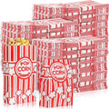 1200 Pcs Paper Popcorn Bags Bulk 2 oz Large Flat Bottom Boxes Red and White Disposable Container Sleeve Movie Night Popcorn Bucket for Retro Movie Themed Party Carnival Supplies (Red and White)