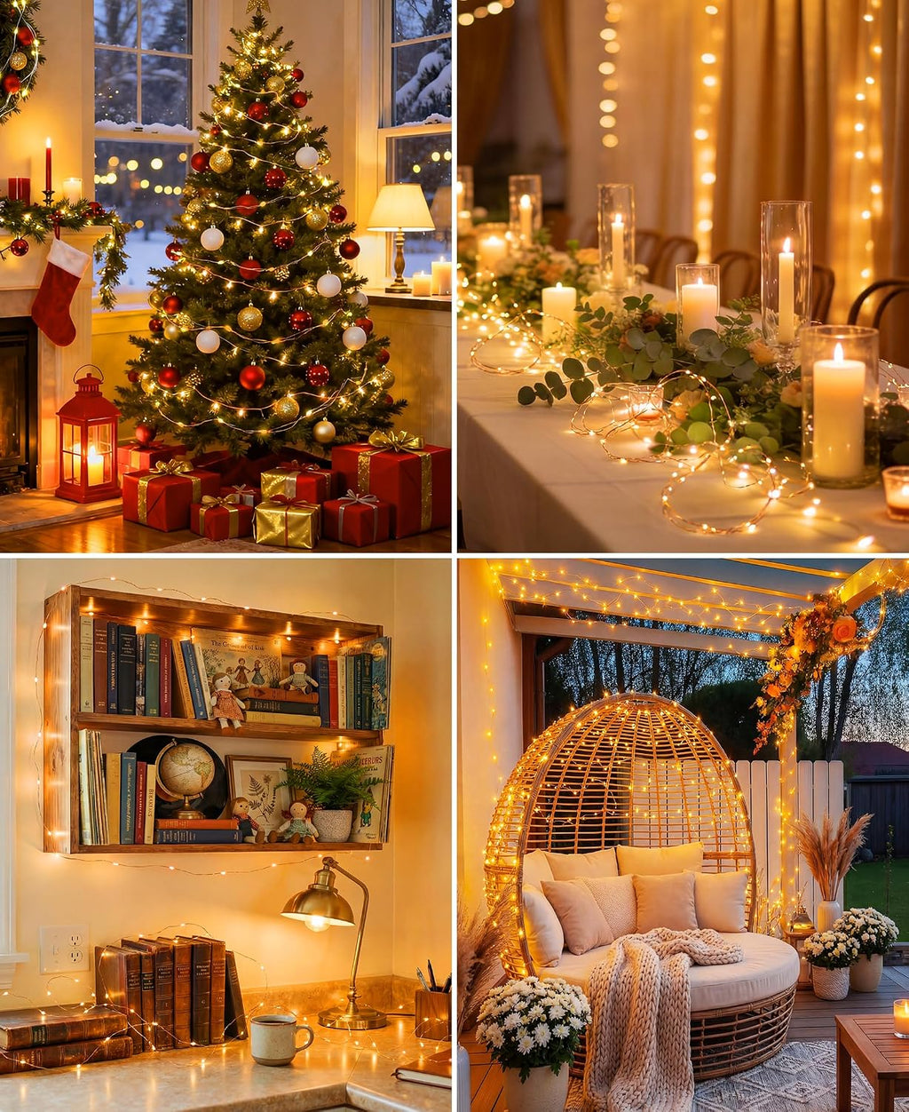Plug-in Fairy Lights, 66 Ft 200 LED String Light with Remote, 8 Modes, Timer and Dimming Twinkle Lights for Indoor, Bedroom, Party, Decoration, Holiday, Warm White