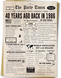Ziwenhu Happy 40th Birthday Card Gift Decorations for Women Men | Retro Funny 40 Year Old Birthday Decor for Mom Dad Friend Sister,Big 10.6 x 7.9 Inch,Thick Card Stock with Premium Envelope