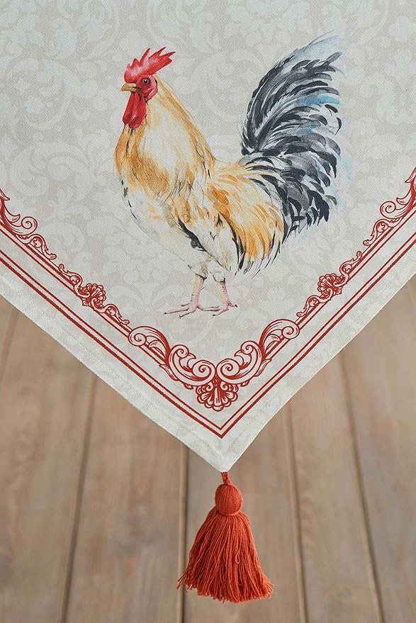 Maison d' Hermine Table Runner 100% Cotton Double Layer Table Runners 72 inches Long Decorative for Home Kitchen Dining Party Baby Shower Wedding Bridal Shower Spring Summer (Campagne, 14.50" x 72")