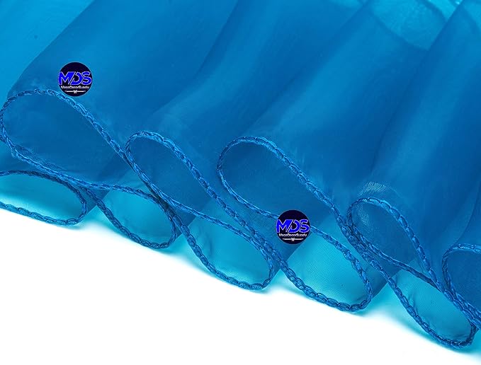 MDS Pack of 10 PCS Organza Chair Sashes Wider Dining Chair Bows Ribbon Tie Back for Wedding Party Birthday Bridal Shower Reception Event Banquet Home Chair Cover Decoration - Dark Teal