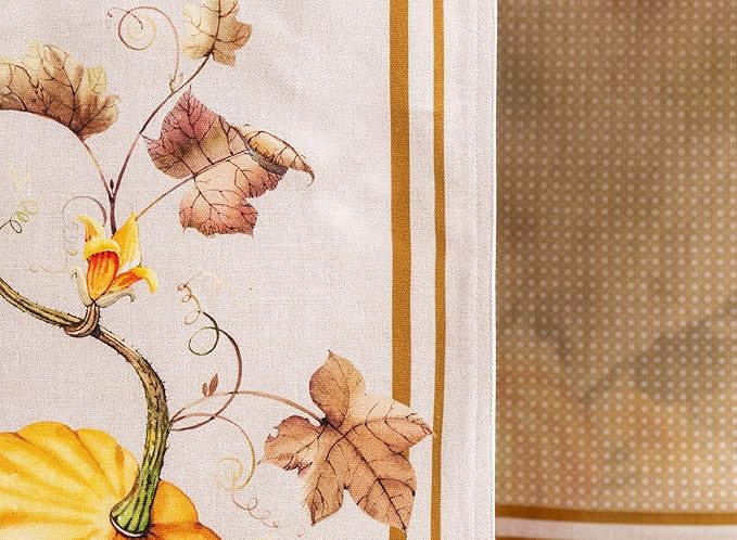 Maison d' Hermine Table Runner 100% Cotton Double Layer Table Runners 72 inches Long Decorative for Home Kitchen Dining Party Baby Shower Wedding Bridal Shower (Potiron, 14.50" x 72")