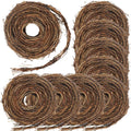 janinka 9 pcs 15 feet grapevine garland natural, main product view