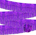 4 Pack 10 Feet Glitter Purple Parade Float Decorations for Trailer Car, Glitter Foil Fringe Metallic Tinsel Streamers Banner Garland for Graduation Homecoming Birthday Party (Glitter-Purple)
