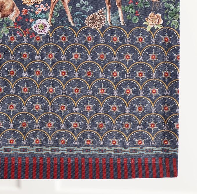 Maison d' Hermine Table Runner 100% Cotton Single Layer Table Runners 72 inches Long for Thanksgiving Christmas Decorations Home Kitchen Dining Party Wedding (Christmas Joy, 14.5" x 72")