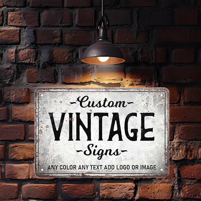D-Story Personalized Metal Sign, 12.0 inches x 8.0 inches, Modern Decorative Signage, Custom Text, Rust and Fade Resistant, Office, Home, Delivery Signs