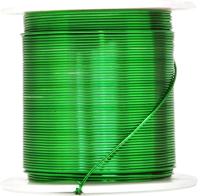 Mandala Crafts 22 Gauge Anodized Aluminum Craft Wire for Jewelry Making - 450 FT Colored Flexible Silver Copper True Blue Pink Ice Blue Green Wire - Bendable for Bonsai Armature Crafting Sculpting