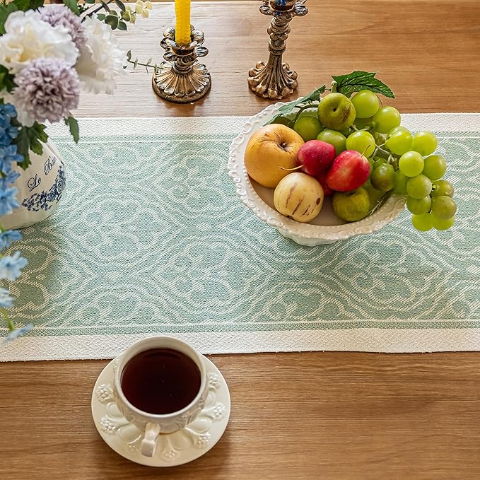 Table Runners 95 Inches,Waterproof Boho Table Runner with Tassel Fringe,Table Runner for Party Coffee Table