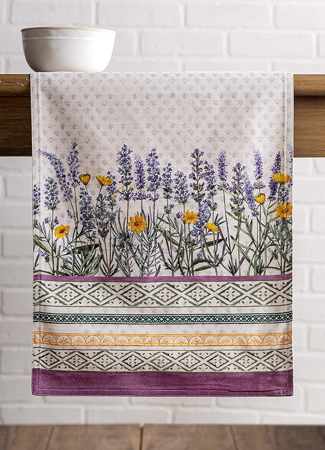 Maison d' Hermine Table Runner 100% Cotton Double Layer Table Runners 108 inches Long Decorative for Home Kitchen Dining Party Wedding Bridal Shower Spring Summer (Fanny Lavender, 14.50" x 108")