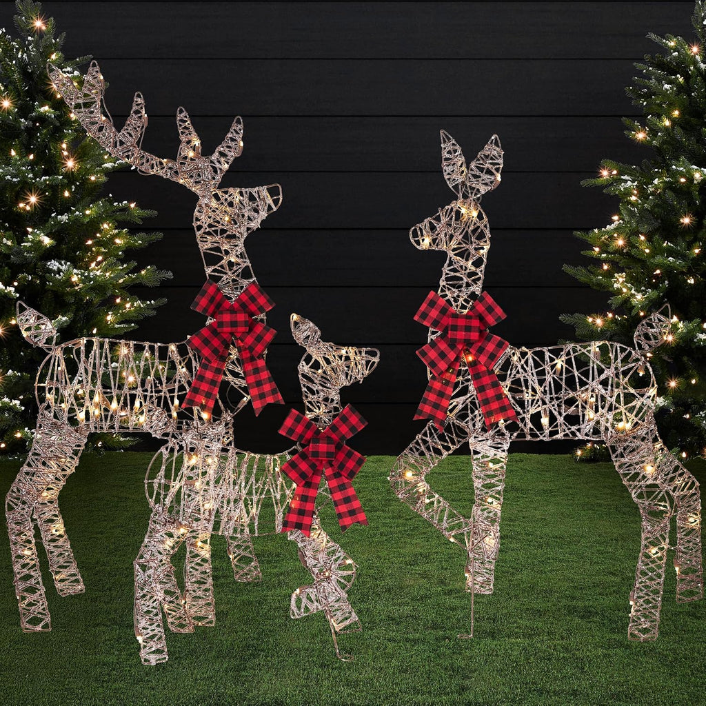 best choice products 4ft 3-piece 2d lighted christmas, main product view