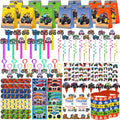 PLOUGVI 232 PCS Party Favors for Truck Birthday Decorations Supplies Truck Party Stuff for Party Goodie Bag Stuffer Pinata Filler Gifts