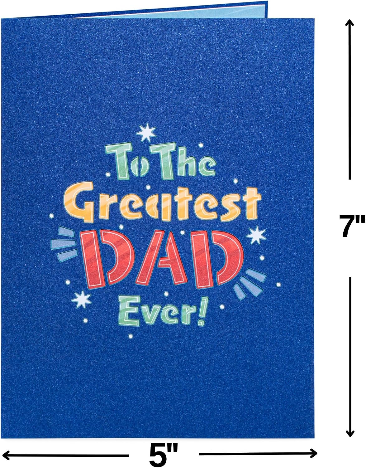 Paper Love 3D Pop Up Father's Day Card, To The Greatest DAD Ever, Gift for Dad, Husband, Son & Anyone, 5" x 7" Includes Envelope & Note Tag