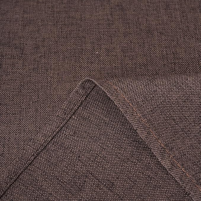 NLMUVW Brown Linen Tablecloth Square, Chocolate Table Cloth Farmhouse Water Resistant Table Cover for Kitchen Dining Coffee, 54 x 54 Inch