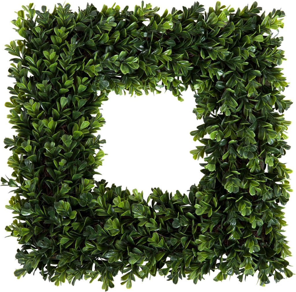 pure garden square boxwood wreath for front door, main product view