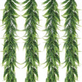 recutms 4pc artificial boston ferns garland 5.8ft green, main product view