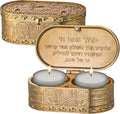 Metal Travel Size Candlesticks with Cover 1.6 * 3.5 Inch Jewish Shabbat Metal Travel Candle Holders…