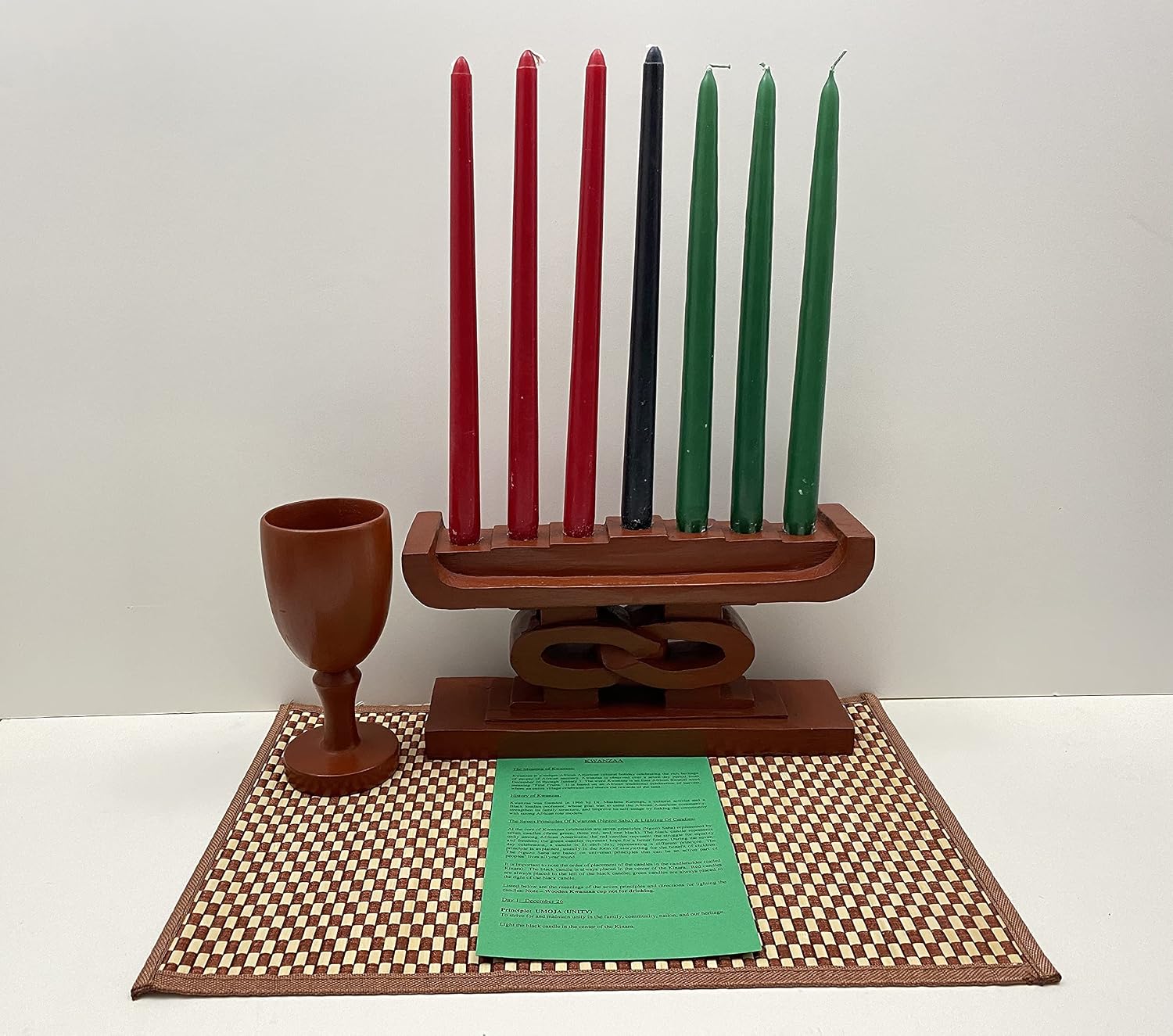 Kwanzaa Unity (UMOJA) Celebration Set (Brown) - Handmade in Ghana