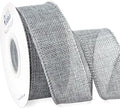Ribbli Burlap Wired Burlap,1-1/2 Inch x 10 Yard,Silver