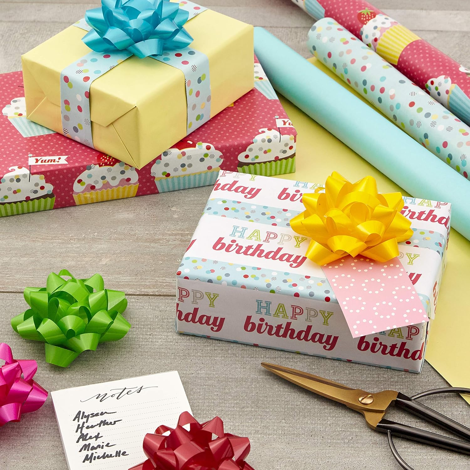 Hallmark Bright Gift Bow Assortment (36 Bows) Red, Pink, Orange, Green, Teal, Yellow for Birthdays, Weddings, Baby/Bridal Showers, Christmas, Hanukkah