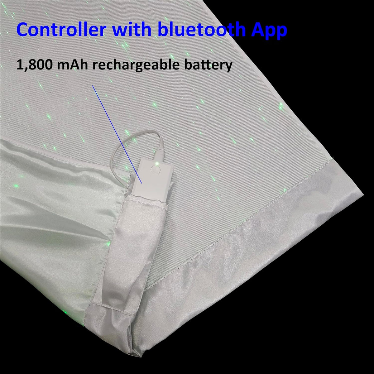 LED Light Up Coffee Table Runner - Fiber Optic Fabric Table Cloth Cover for P...